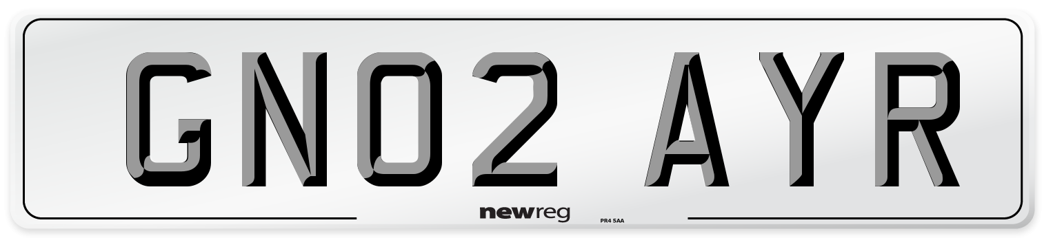 GN02 AYR Number Plate from New Reg
